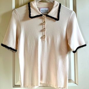 Alexia Admor Knit Collared Top